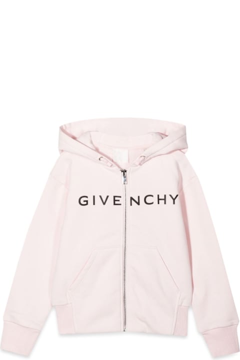 Homeware Givenchy Zipper Hooded Cardigan With Logo