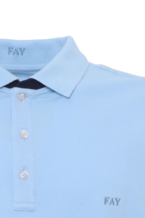 Fay for Men Fay Light Blue Polo