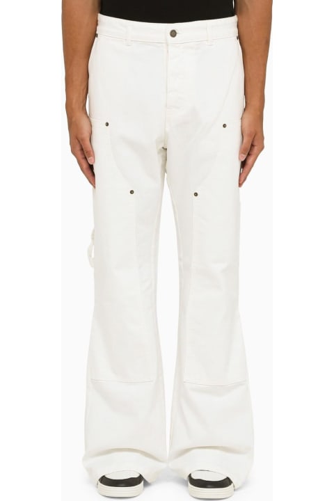 Fashion for Men DARKPARK Dirty White Denim Flared Pants