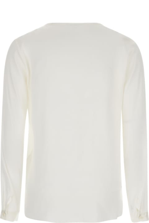 Antonelli Topwear for Women Antonelli 'adige' White Long Sleeve Top In Stretch Silk Woman