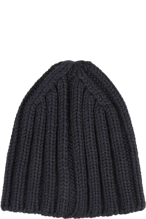 Hats for Men Moncler Logo Patch Knit Beanie