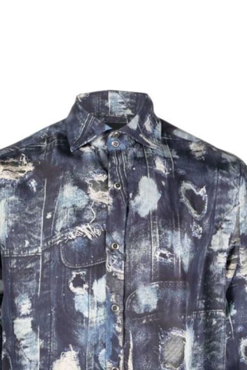 メンズ John Richmondのシャツ John Richmond Shirt In Silk With Runway Iconic Pattern