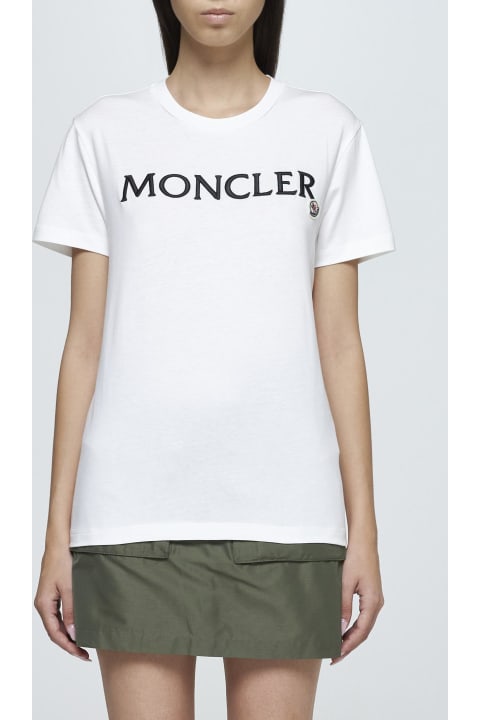 Moncler Topwear for Women Moncler Logo Cotton T-shirt