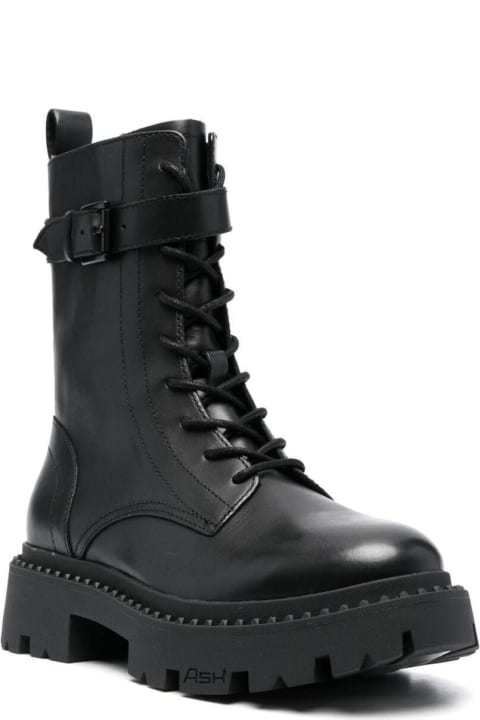 Gena Mustang Leather Lace Up Mid Boot