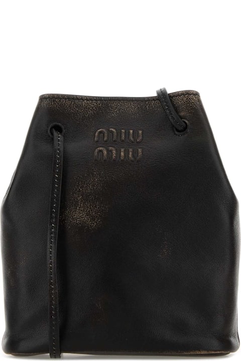 Miu Miu Dark Brown Leather Crossbody Bag