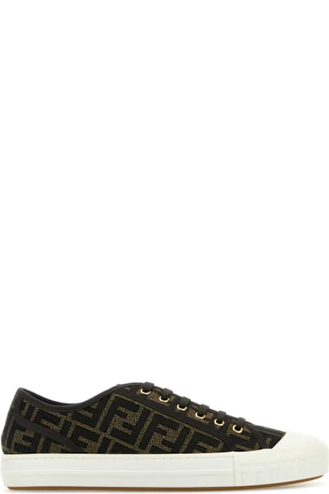 Fashion for Men Fendi Embroidered Canvas Domino Sneakers