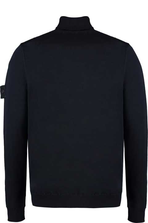 Stone Island Sweaters for Men Stone Island Stone Island Ghost - Virgin Wool Turtleneck Sweater