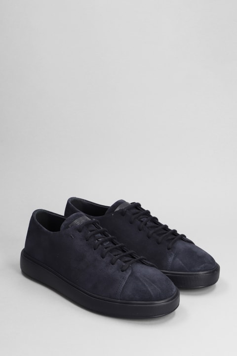 Santoni for Men Santoni Febe Sneakers In Blue Leather