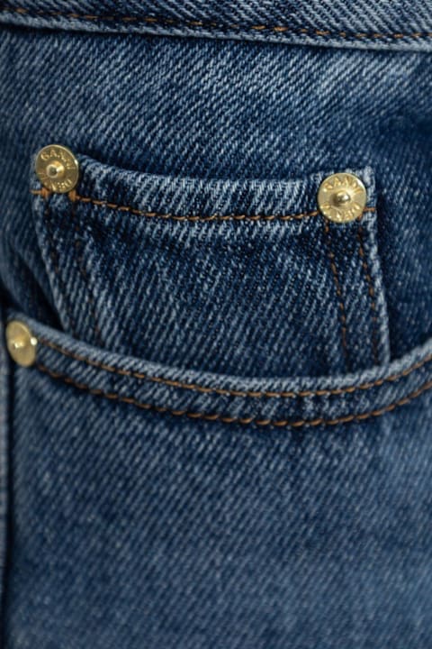 Ganni for Women Ganni Light Denim Pleated Jeans