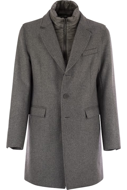 أدوات منزلية Herno Wool Coat With Bib