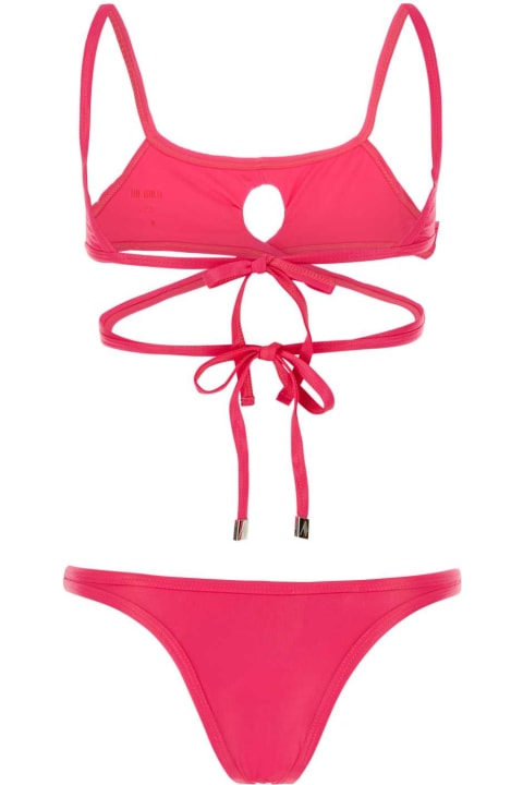 Swimwear for Women The Attico Fuchsia Stretch Nylon Bikini