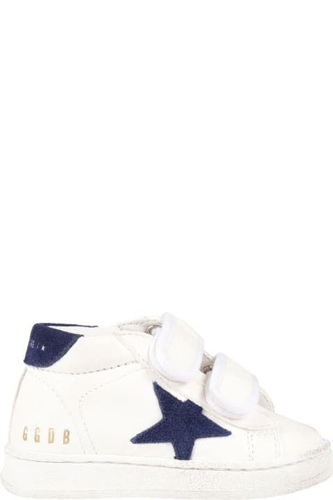 White Sneakers For Boy With Logo And Star