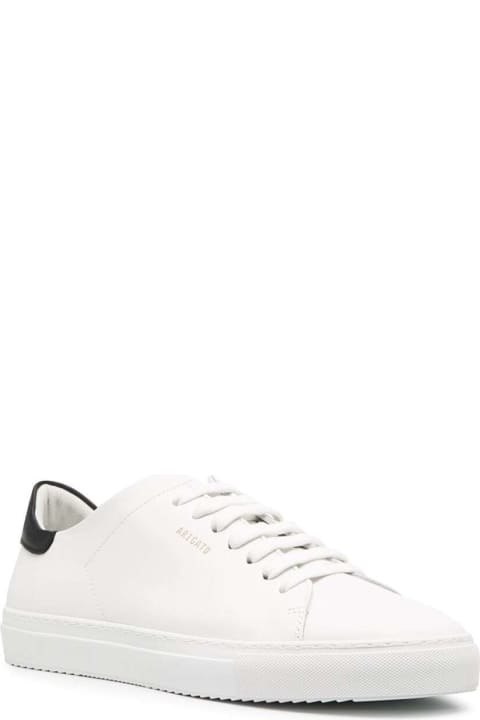 Shoes for Men Axel Arigato 'clean 90 Contrast' White Low Top Sneakers With Laminated Logo In Leather Man