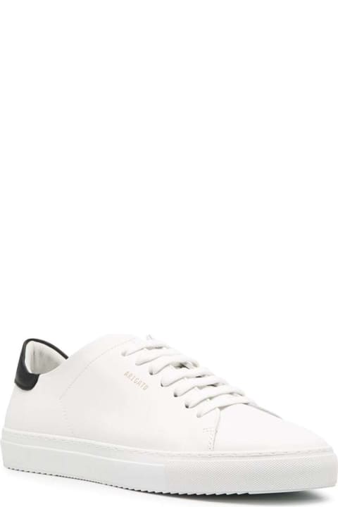 Homeware Axel Arigato 'clean 90 Contrast' White Low Top Sneakers With Laminated Logo In Leather Man
