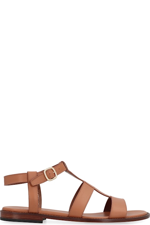 Doucal's Flat Shoes for Women Doucal's Urano Leather Sandals