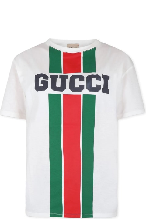 Gucci T-Shirts & Polo Shirts for Girls Gucci Gucci Kids T-shirts And Polos White