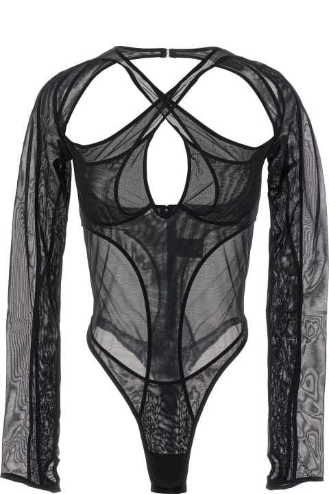 Underwear & Nightwear for Women Mugler 'criss-crossed Multi-layer' Bodysuit