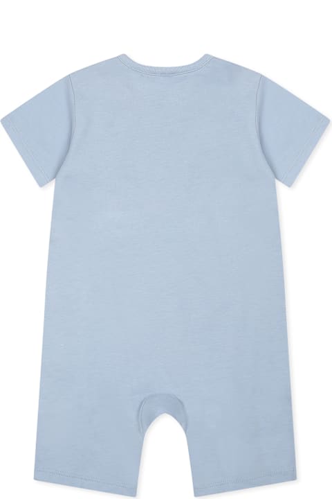 Homeware Stella McCartney Kids Light Blue Romper For Baby Boy With Print