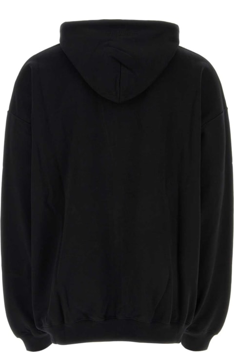 VETEMENTS Coats & Jackets for Women VETEMENTS Black Stretch Cotton Blend Sweatshirt