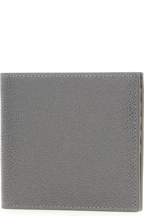 Thom Browne for Men Thom Browne Grey Leather Wallet