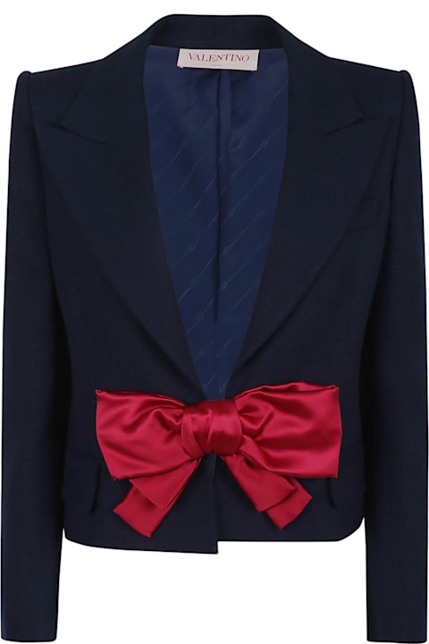 Coats & Jackets for Women Valentino Giacca Monopetto Cn Fiocco | Solid