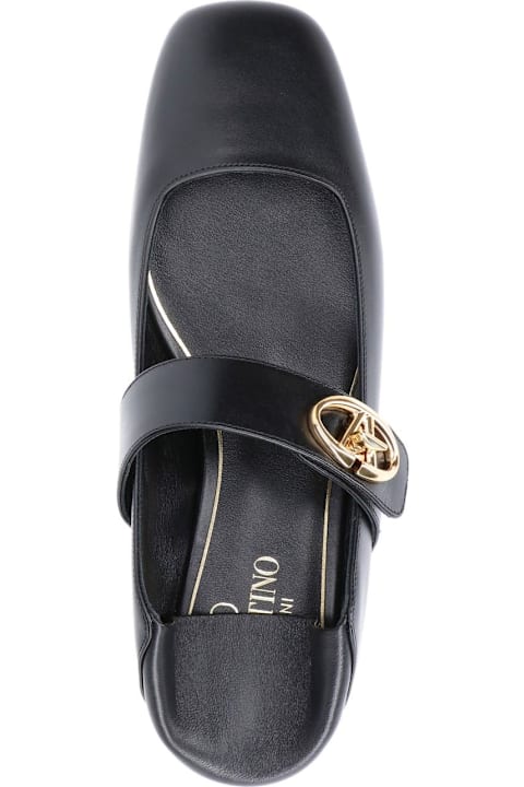 Valentino Flat Shoes for Women Valentino Mary-jane 'vlogo Locker' Ballet Flats