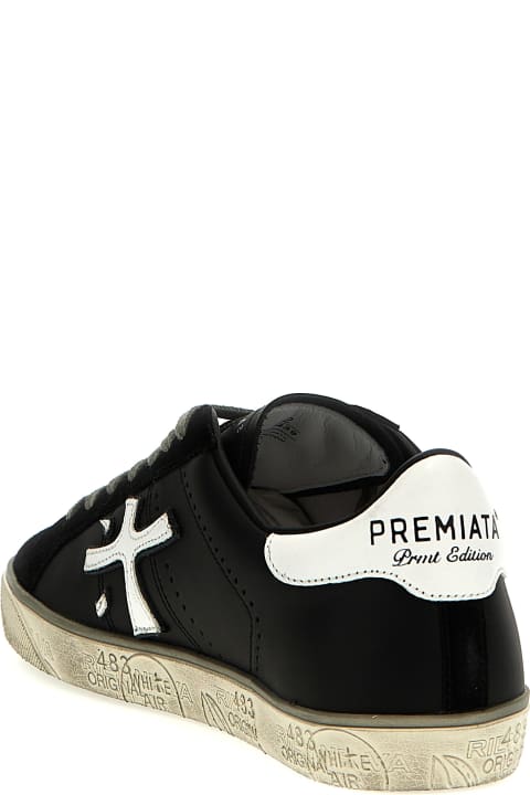 Homeware Premiata Steven Leather And Suede Sneakers