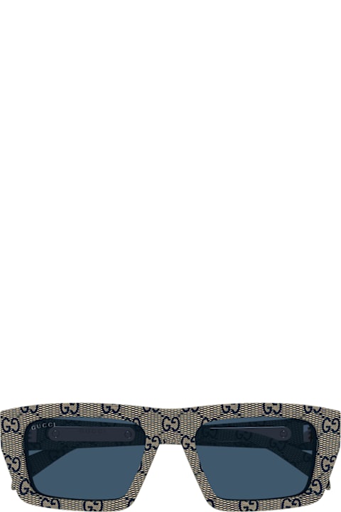 Gucci Eyewear for Kids Gucci Eyewear Gucci Gg2020s Linea Institutional Logo 005 Beige Blue Sunglasses