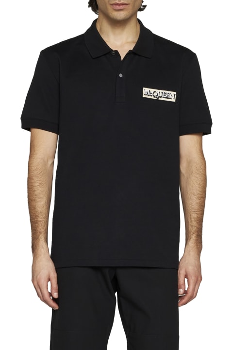Topwear for Men Alexander McQueen Embroidered Logo Polo Shirt