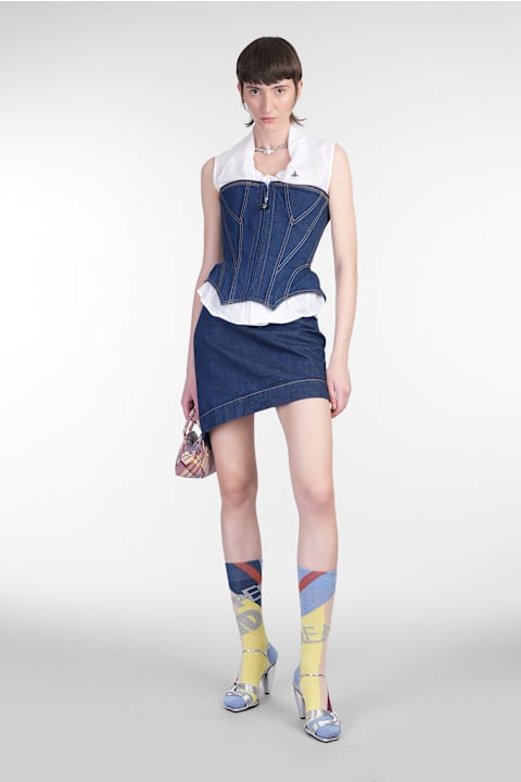 Vivienne Westwood for Women Vivienne Westwood Topwear In Blue Cotton