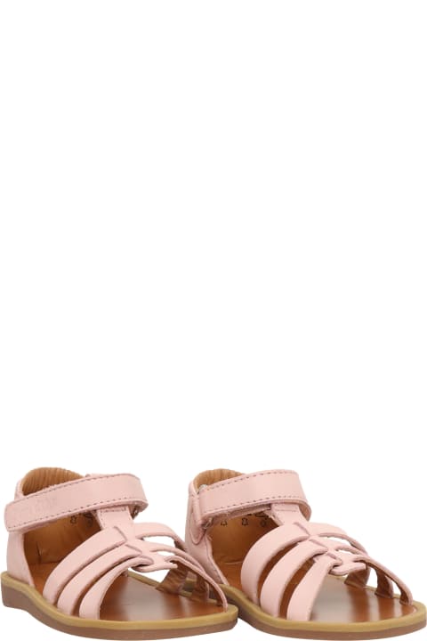 Shoes for Girls Pom d'Api Pink Slave Sandals