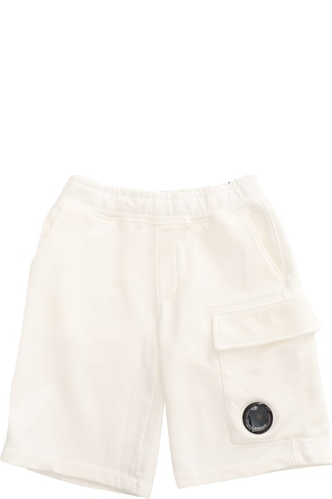 C.P. Company Undersixteen for Boys C.P. Company Undersixteen White Fleece Shorts