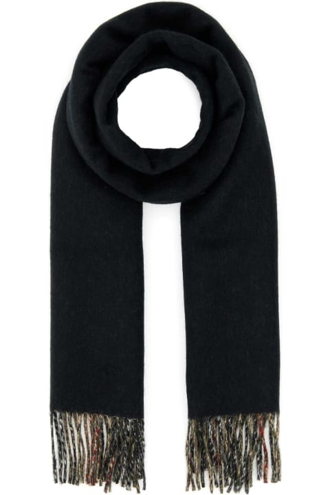 Fashion for Men Burberry Black Cashmere Reversible Scarf