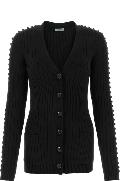 Durazzi Milano Sweaters for Women Durazzi Milano Black Wool Cardigan