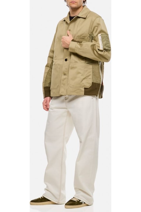 Sacai Coats & Jackets for Men Sacai Cotton Chino And Nylon Twill Blouson