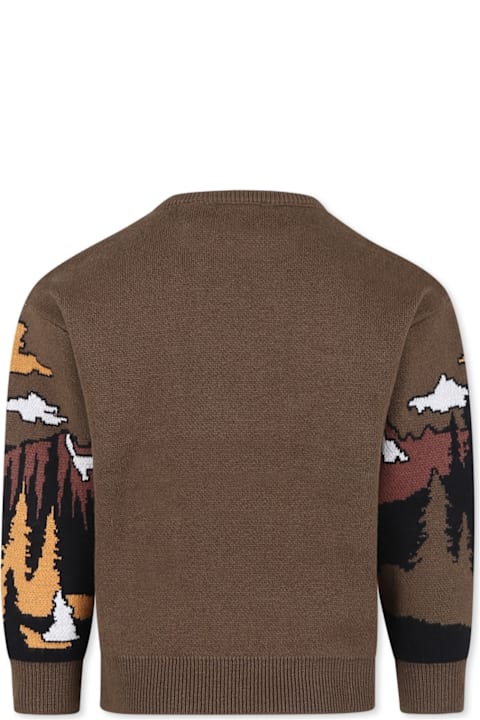Homeware Timberland Green Sweater For Boy With Landscape