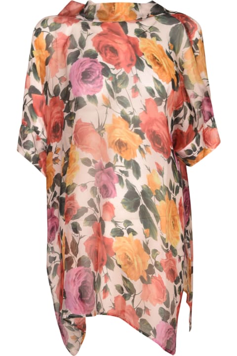 Fashion for Women Blugirl Floral Print Side Slit Top