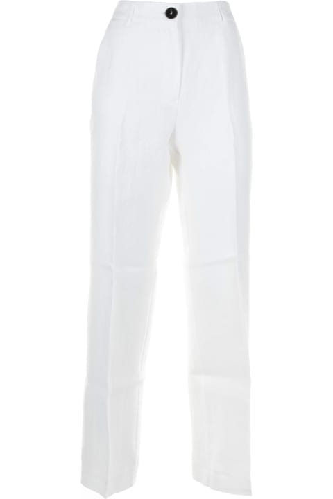 Marella Pants & Shorts for Women Marella White High-waisted Trousers