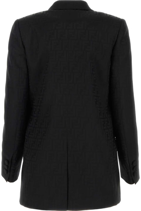 Coats & Jackets for Women Fendi Embroidered Satin Blazer