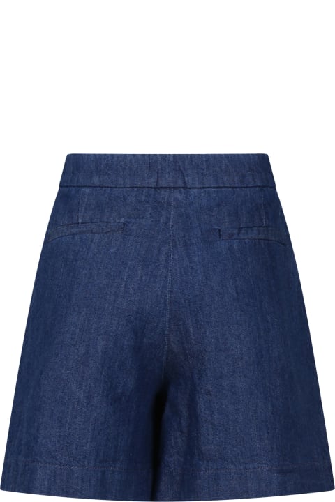Casual Denim Culottes For Girl With Monogram