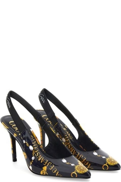 Homeware Versace Jeans Couture Versace Jeans Couture Decolleté In Black And Gold