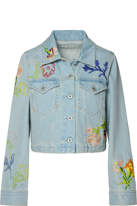 Kenzo Coats & Jackets for Women Kenzo Drawn Flowers Denim Jacket
