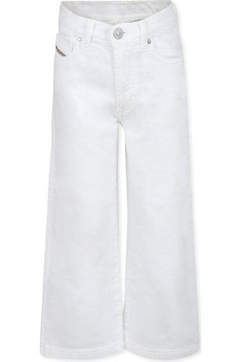 ملابس تحتية لـ بنات Diesel White Jeans For Girl With Logo