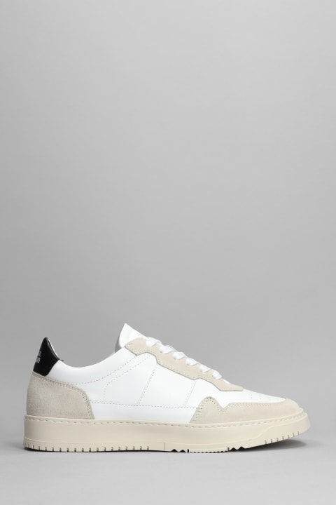 Edition 8 Sneakers In White Suede And Leather