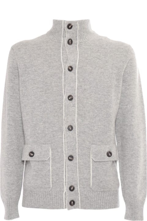 Sweaters for Men Kangra Knitted Jacket With Buttons And Pockets