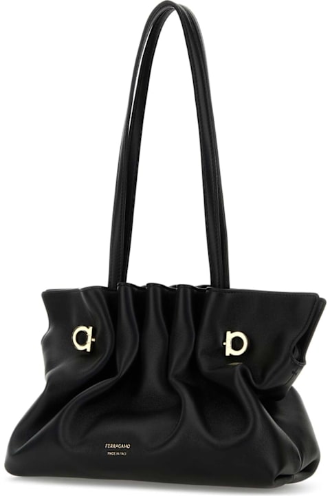 Ferragamo Totes for Women Ferragamo Black Leather Shoulder Bag