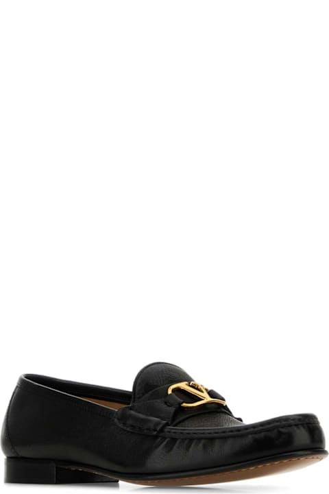 Homeware Valentino Garavani Black Leather Vlogo Loafers