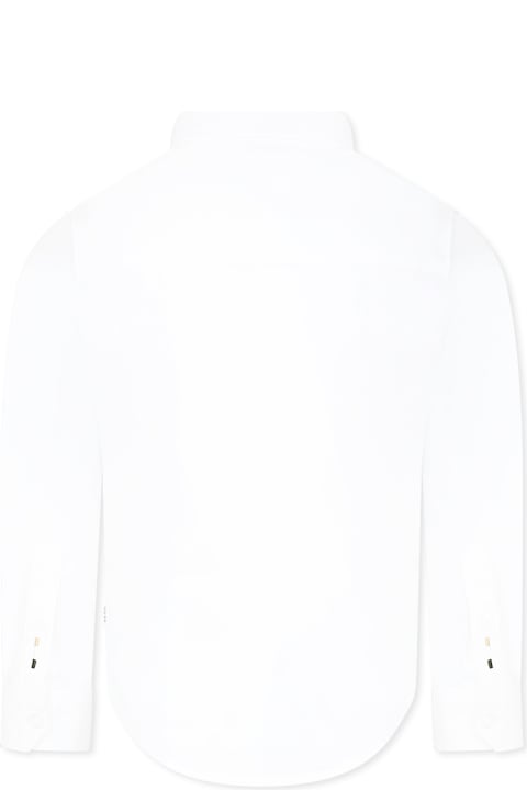 Homeware Hugo Boss White Shirt For Boy With Logo