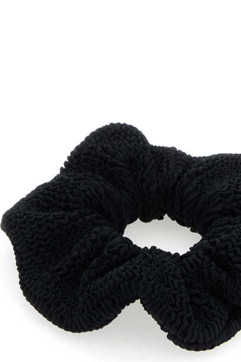 Hair Accessories for Women Hunza G Black Fabric Scrunchie