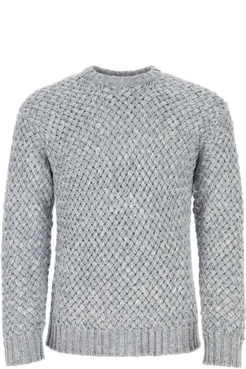 Koché Clothing for Men Koché Melange Grey Cotton Sweater